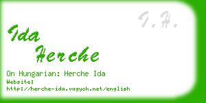 ida herche business card